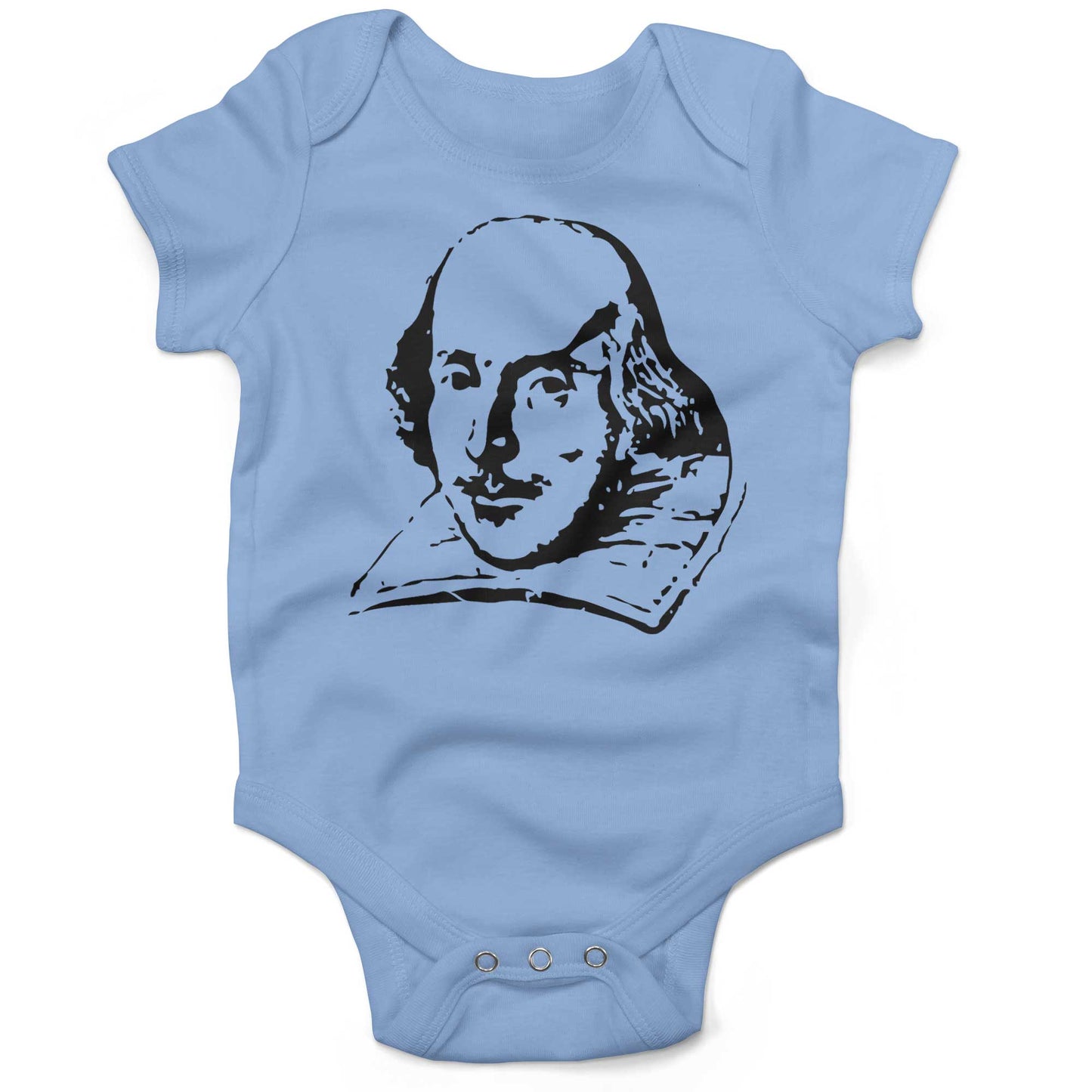 Shakespeare Infant Bodysuit or Raglan Tee-Organic Baby Blue-3-6 months