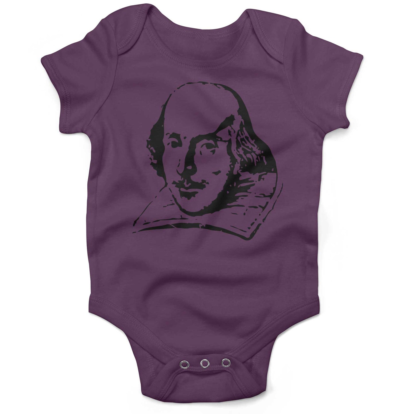 Shakespeare Infant Bodysuit or Raglan Tee-Organic Purple-3-6 months
