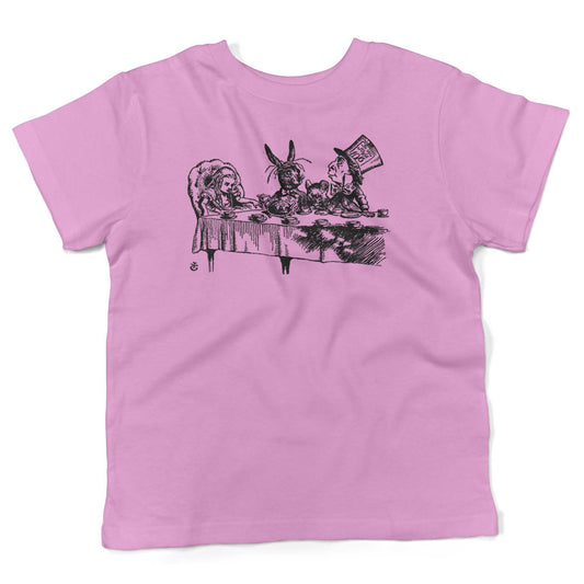 Alice In Wonderland Tea Party Toddler Shirt-Organic Pink-2T