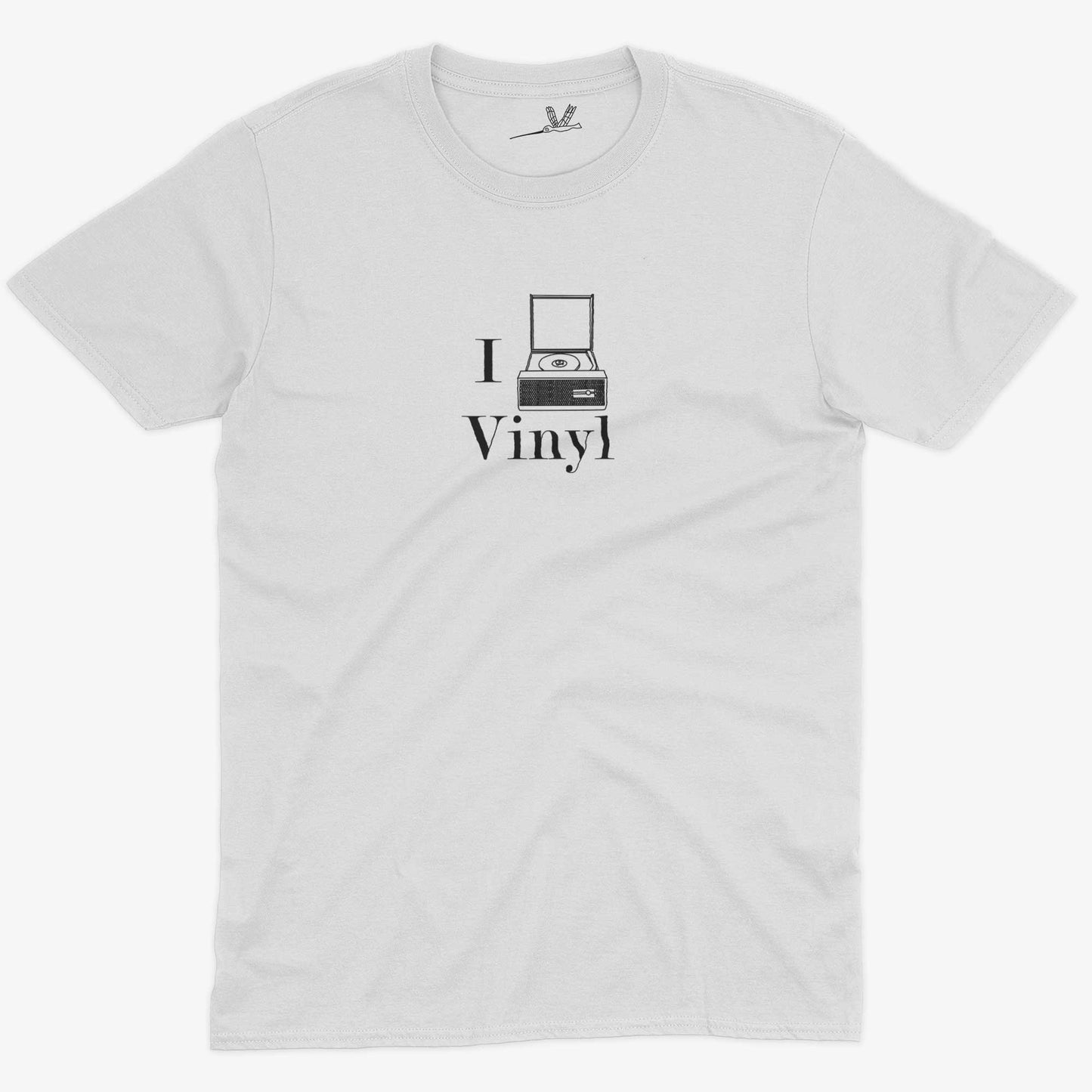 I Play Vinyl Unisex Or Women's Cotton T-shirt-White-Unisex