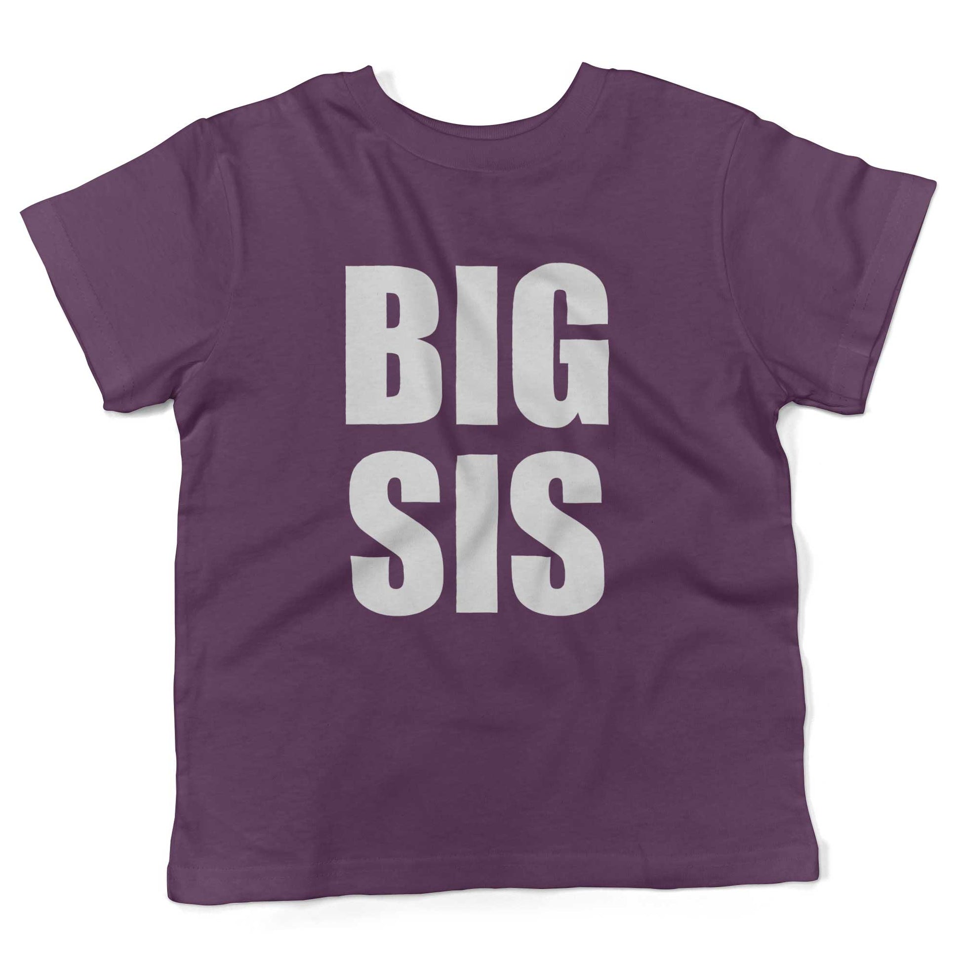 BIG SIS Toddler Shirt-Organic Purple-2T