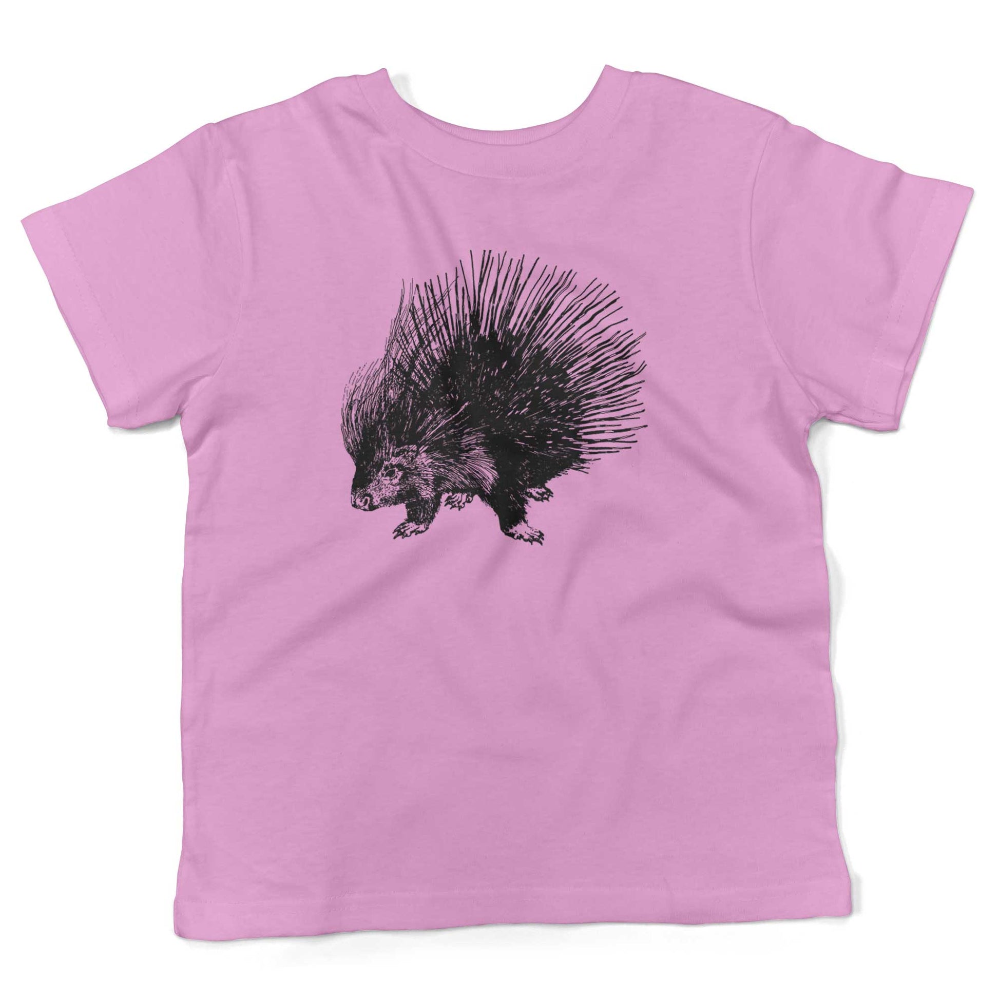 Cute Porcupine Toddler Shirt-Organic Pink-2T