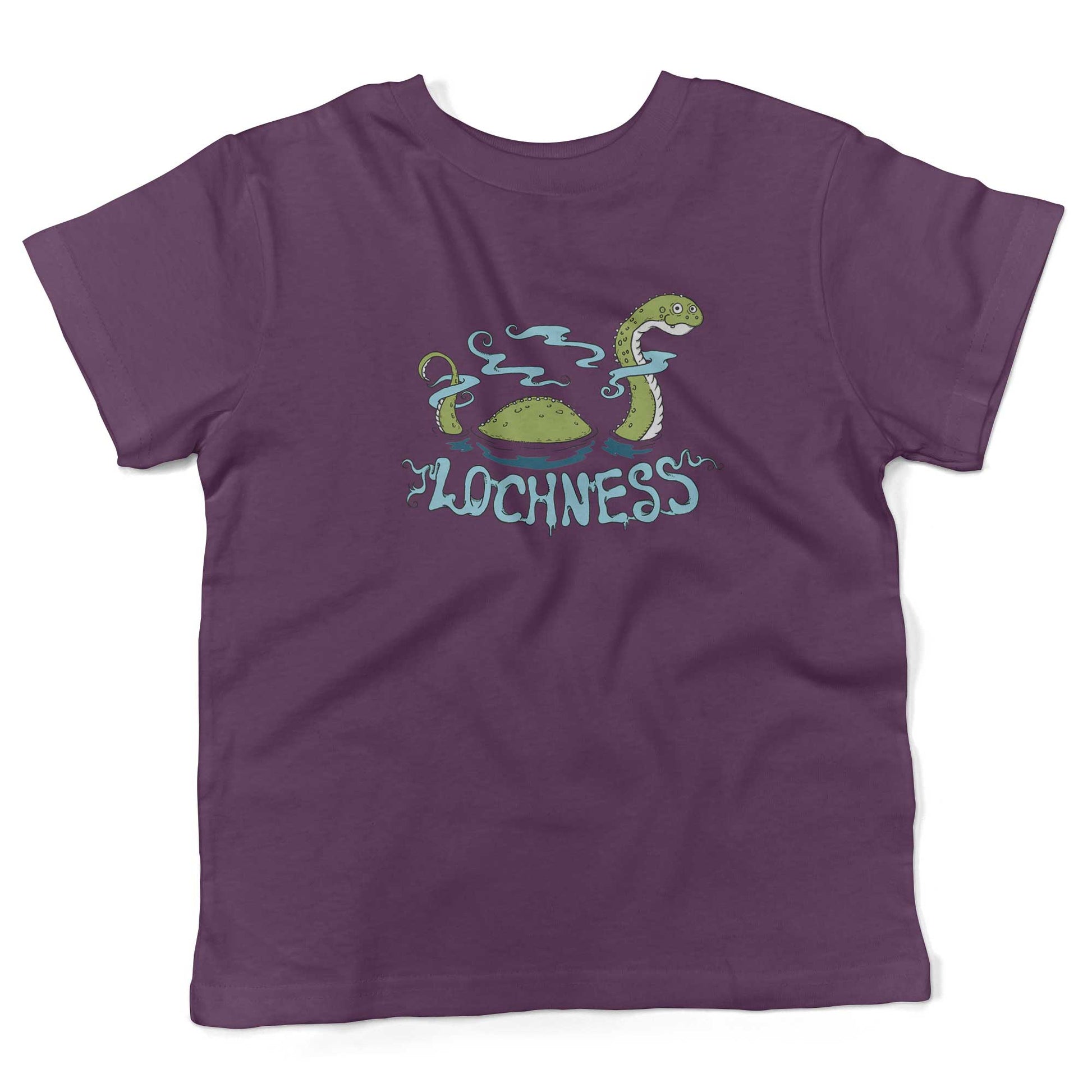 Loch Ness Monster Toddler Shirt-Organic Purple-2T