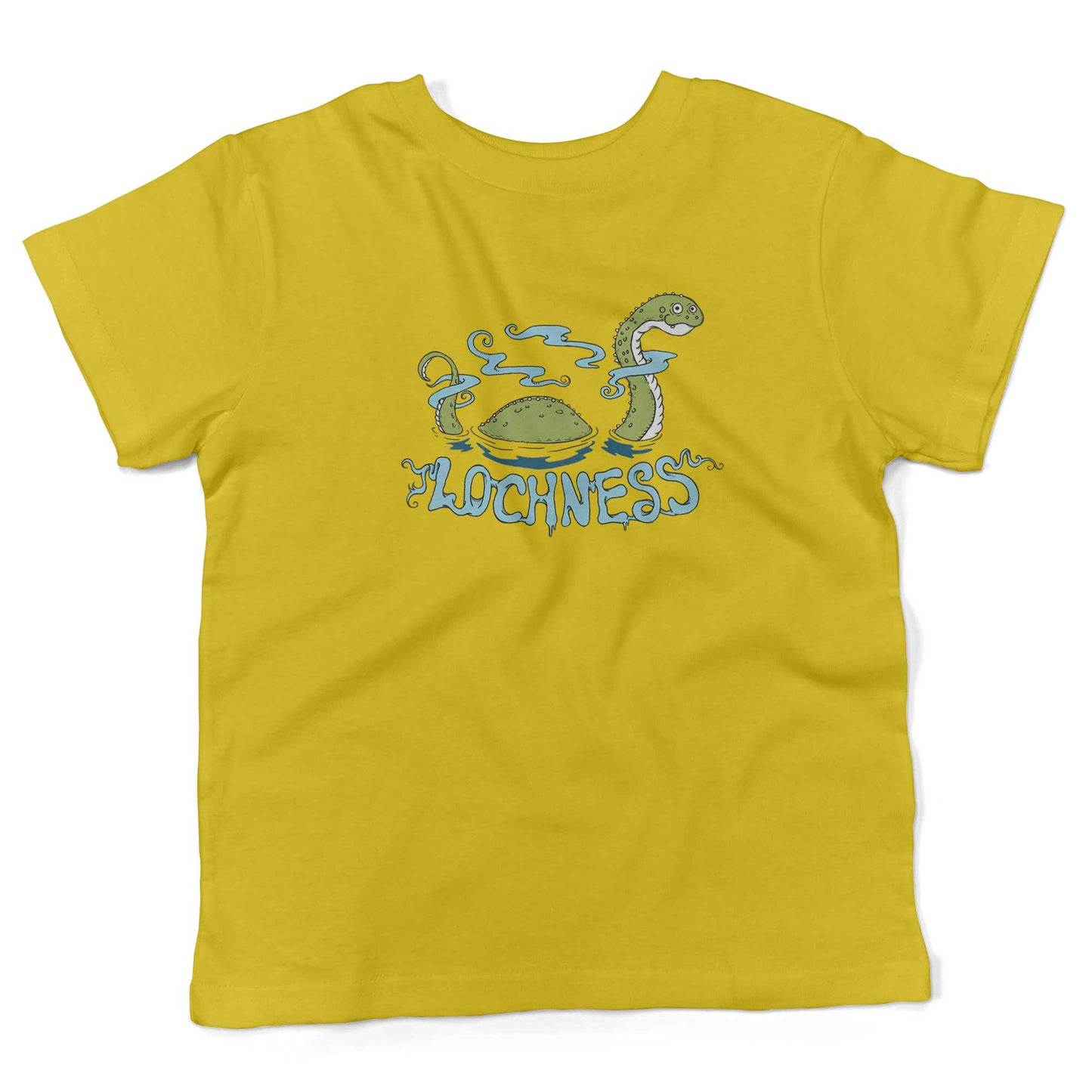 Loch Ness Monster Toddler Shirt-Sunshine Yellow-2T