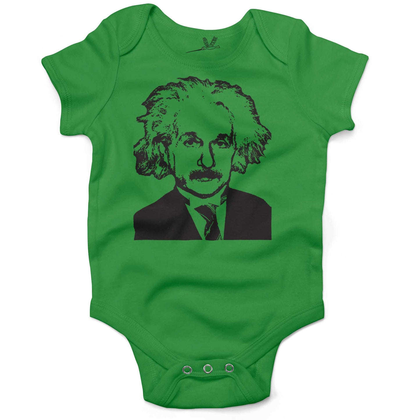 Albert Einstein Infant Bodysuit or Raglan Baby Tee-Grass Green-3-6 months