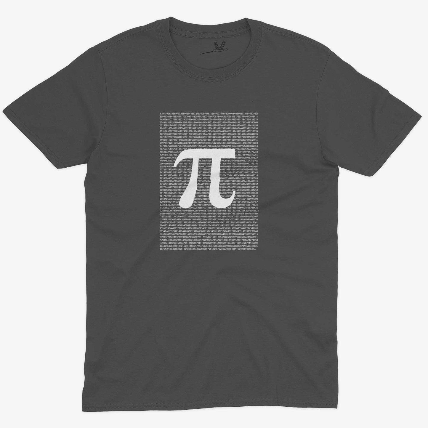 Irrational Pi Unisex Or Women's Cotton T-shirt-Asphalt-Unisex