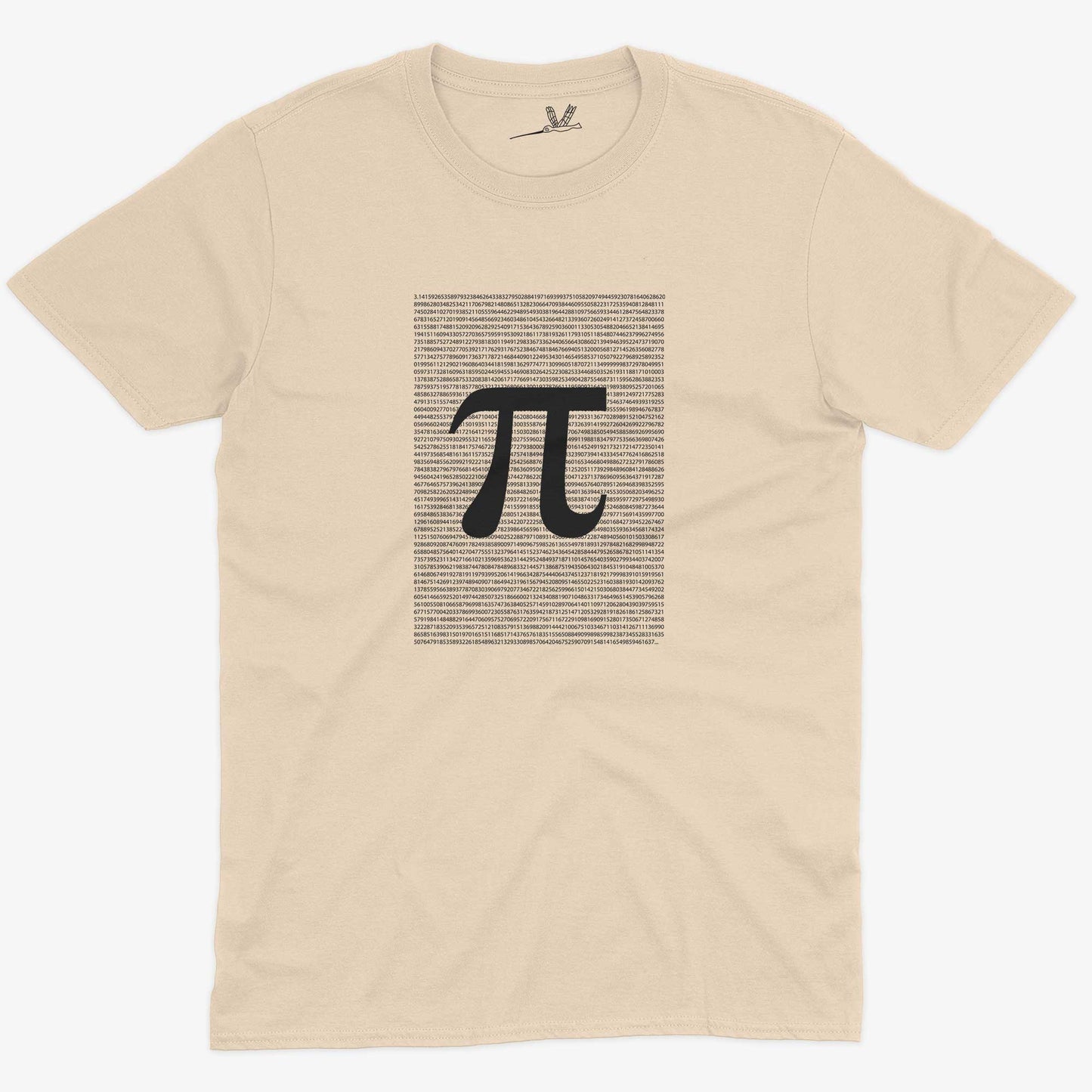 Irrational Pi Unisex Or Women's Cotton T-shirt-Organic Natural-Unisex