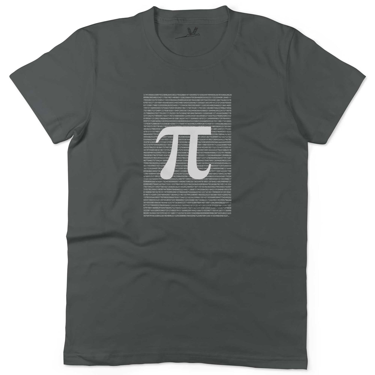 Irrational Pi Unisex Or Women's Cotton T-shirt-Asphalt-Woman