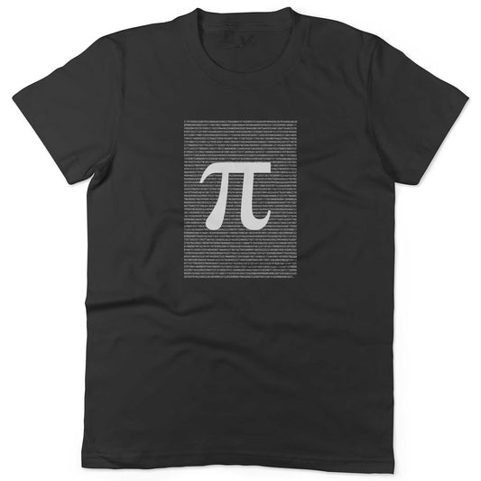 Irrational Pi Unisex Or Women's Cotton T-shirt-Black-Woman