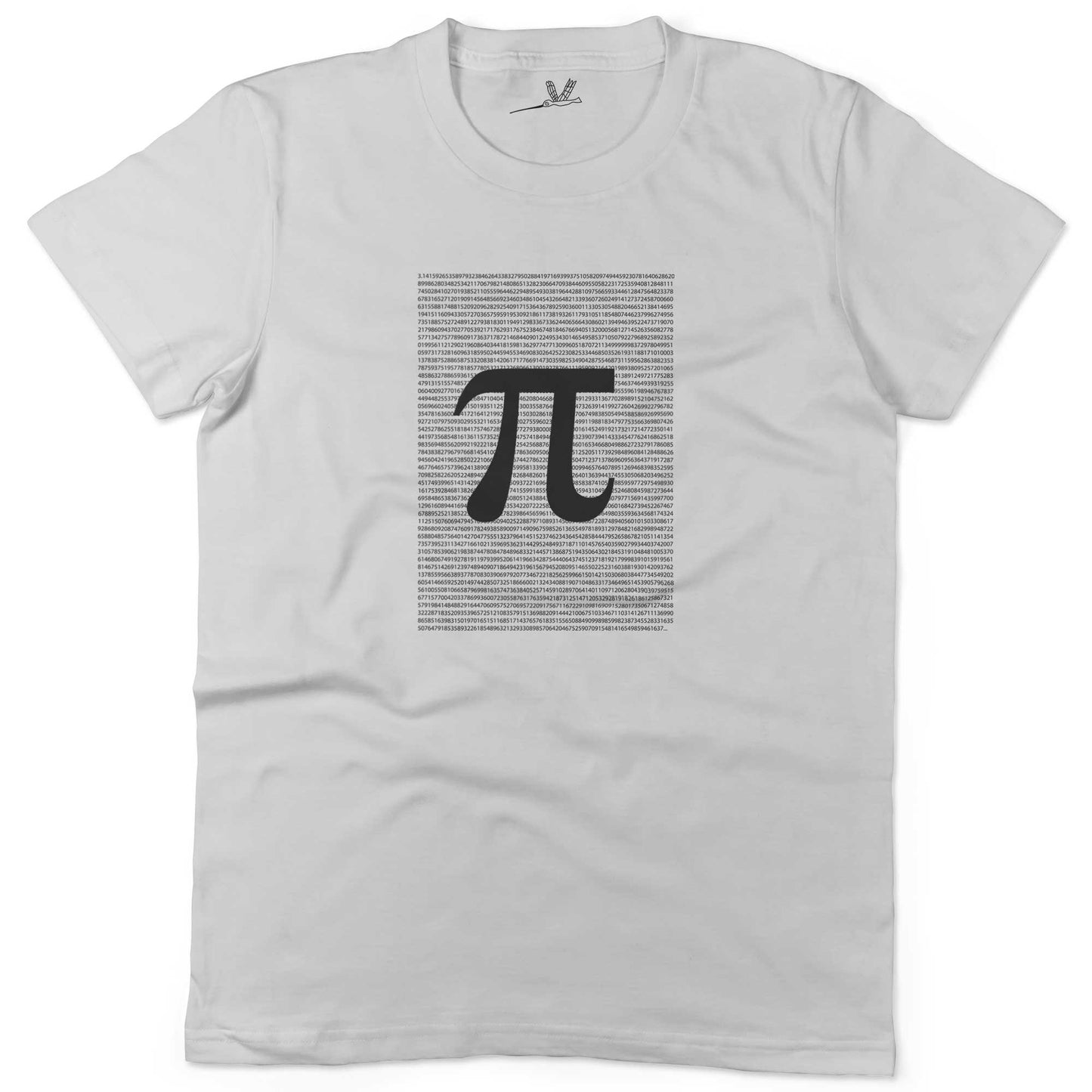 Irrational Pi Unisex Or Women's Cotton T-shirt-White-Woman