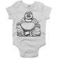 Laughing Buddha Infant Bodysuit or Raglan Baby Tee-White-3-6 months