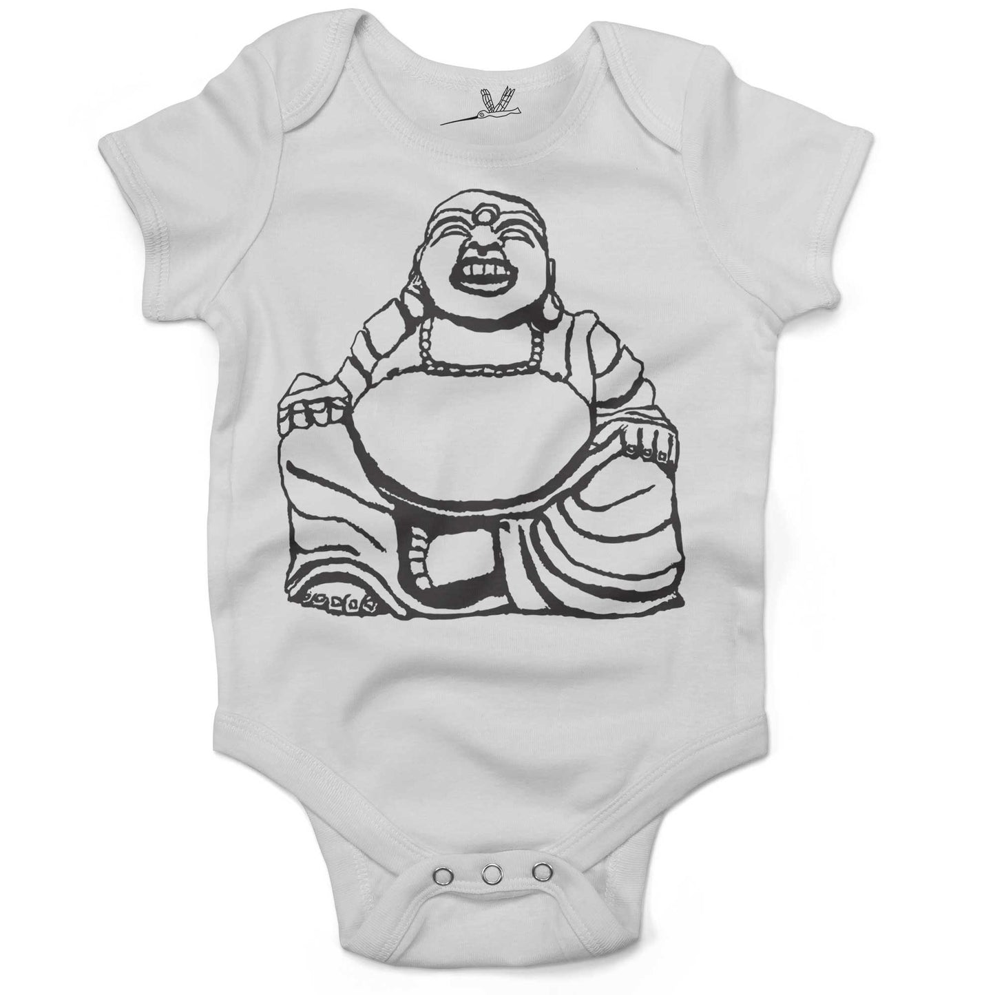 Laughing Buddha Infant Bodysuit or Raglan Baby Tee-White-3-6 months