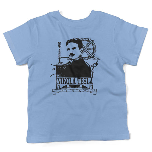 Nikola Tesla Toddler Shirt-Organic Baby Blue-2T
