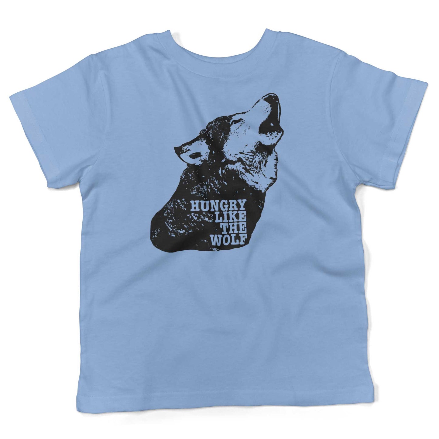 Hungry Like The Wolf Toddler Shirt-Organic Baby Blue-2T