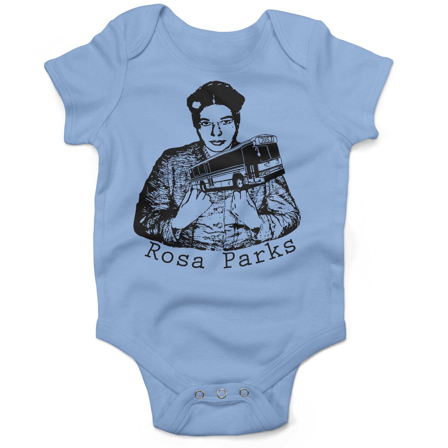 Rosa Parks Infant Bodysuit or Raglan Baby Tee-Organic Baby Blue-3-6 months