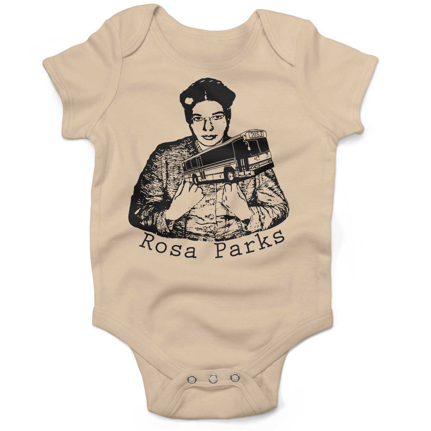 Rosa Parks Infant Bodysuit or Raglan Baby Tee-Organic Natural-3-6 months