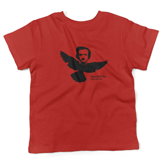 Edgar Allan Poe Toddler Shirt-Red-2T