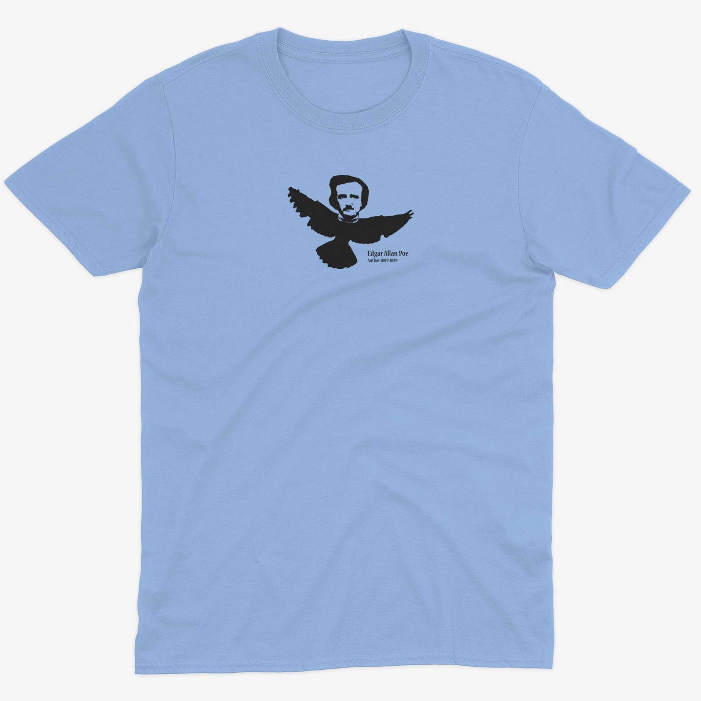 Edgar Allan Poe Unisex Or Women's Cotton T-shirt-Baby Blue-Unisex