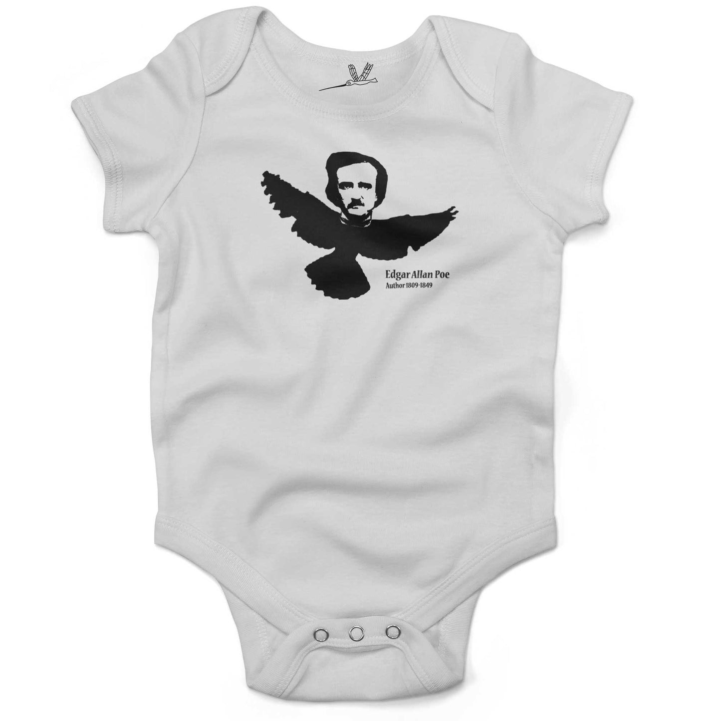 Edgar Allan Poe Infant Bodysuit or Raglan Baby Tee-White-3-6 months