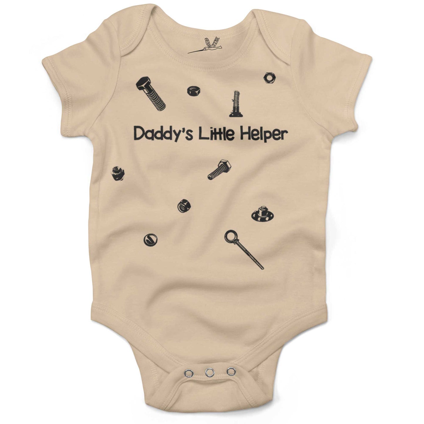 Daddy's Little Helper Infant Bodysuit or Raglan Baby Tee-Organic Natural-3-6 months