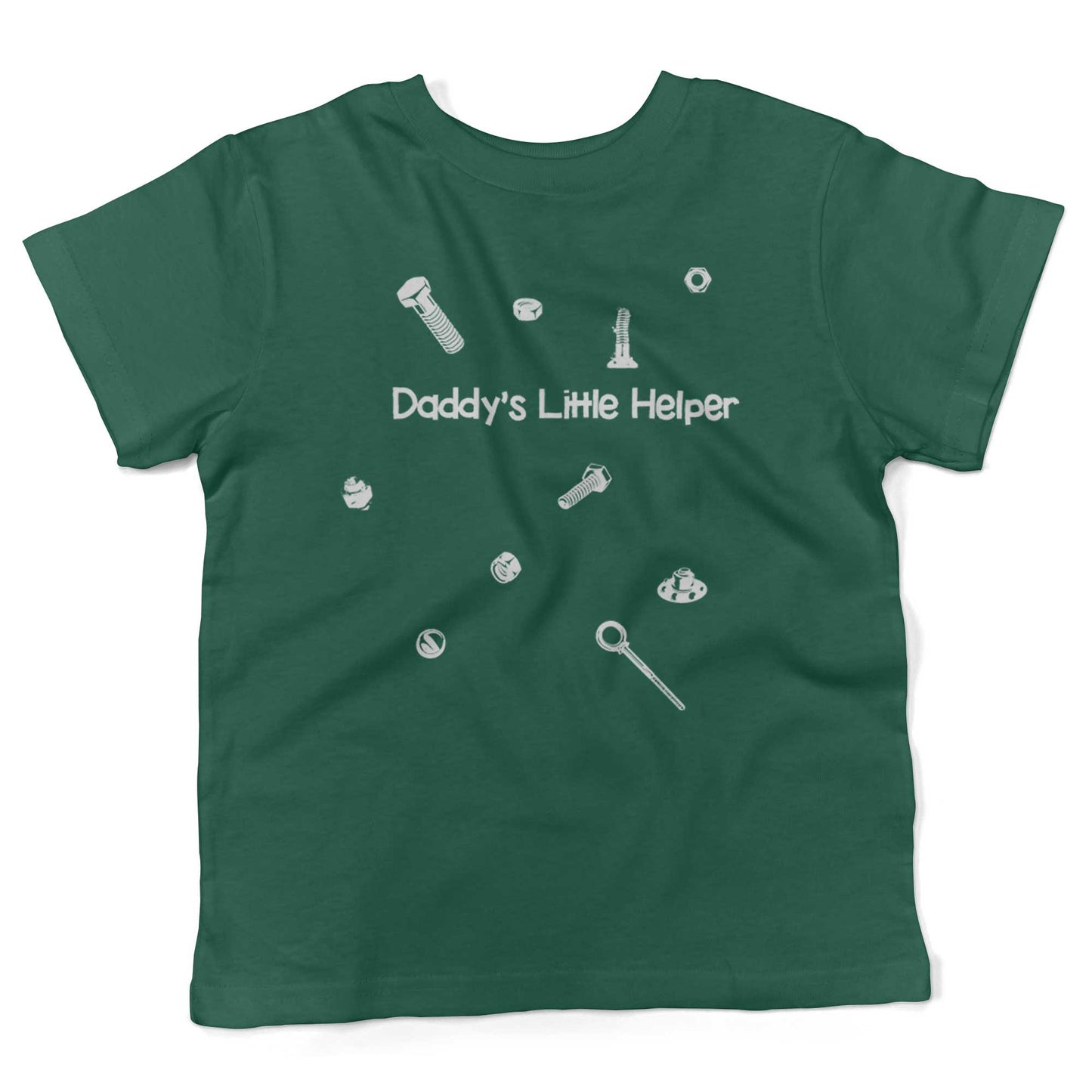 Daddy's Little Helper Toddler Shirt-Kelly Green-2T