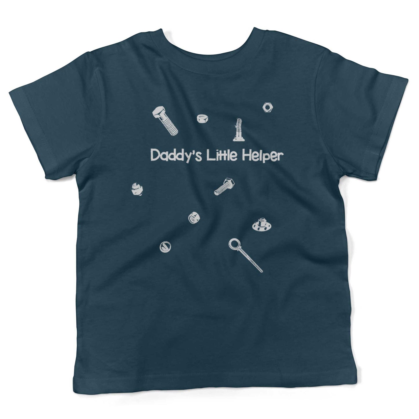 Daddy's Little Helper Toddler Shirt-Organic Pacific Blue-2T