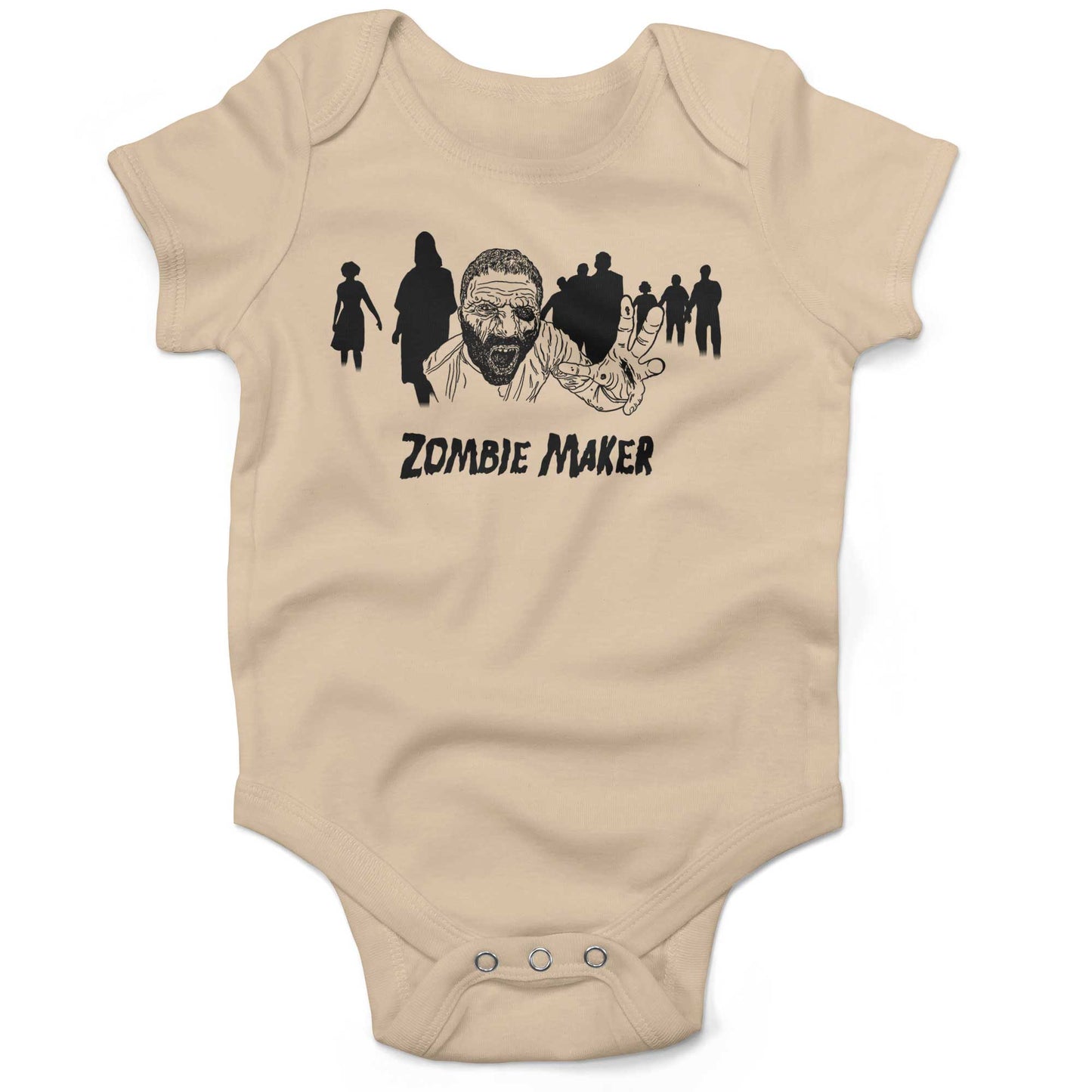 Zombie Maker Infant Bodysuit or Raglan Baby Tee-Organic Natural-3-6 months
