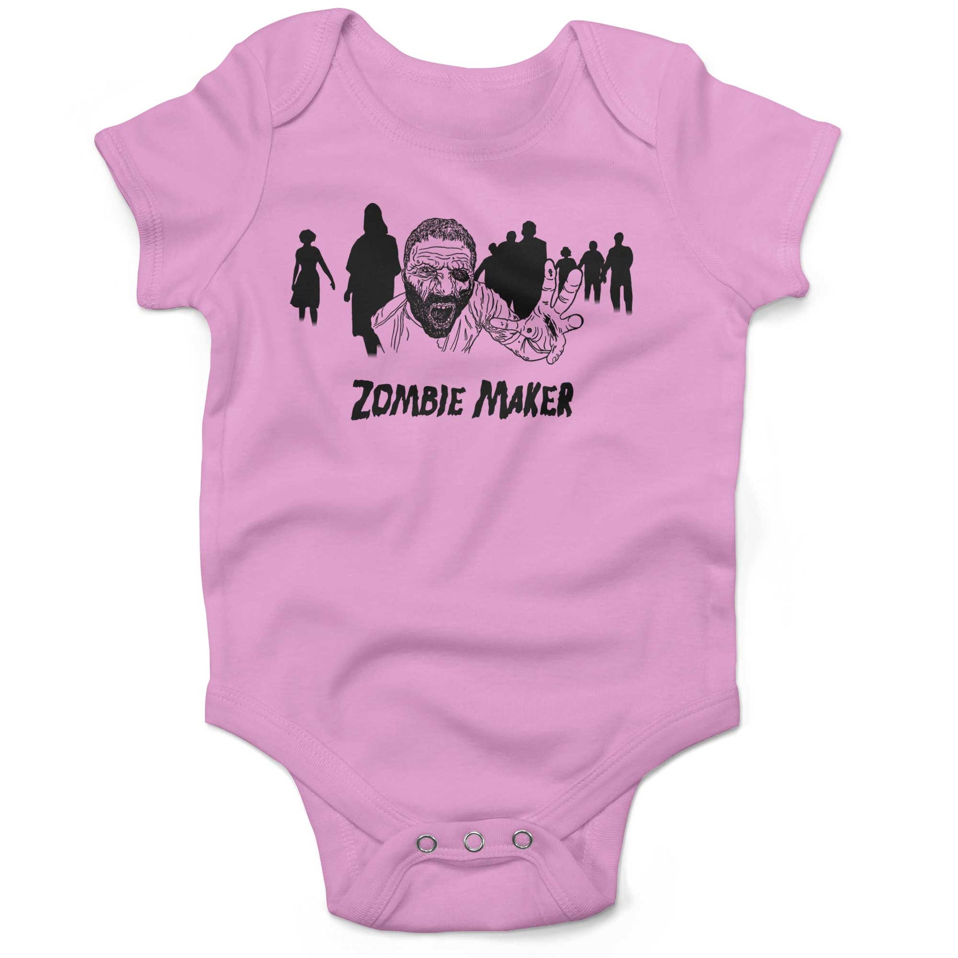 Zombie Maker Infant Bodysuit or Raglan Baby Tee-Organic Pink-3-6 months