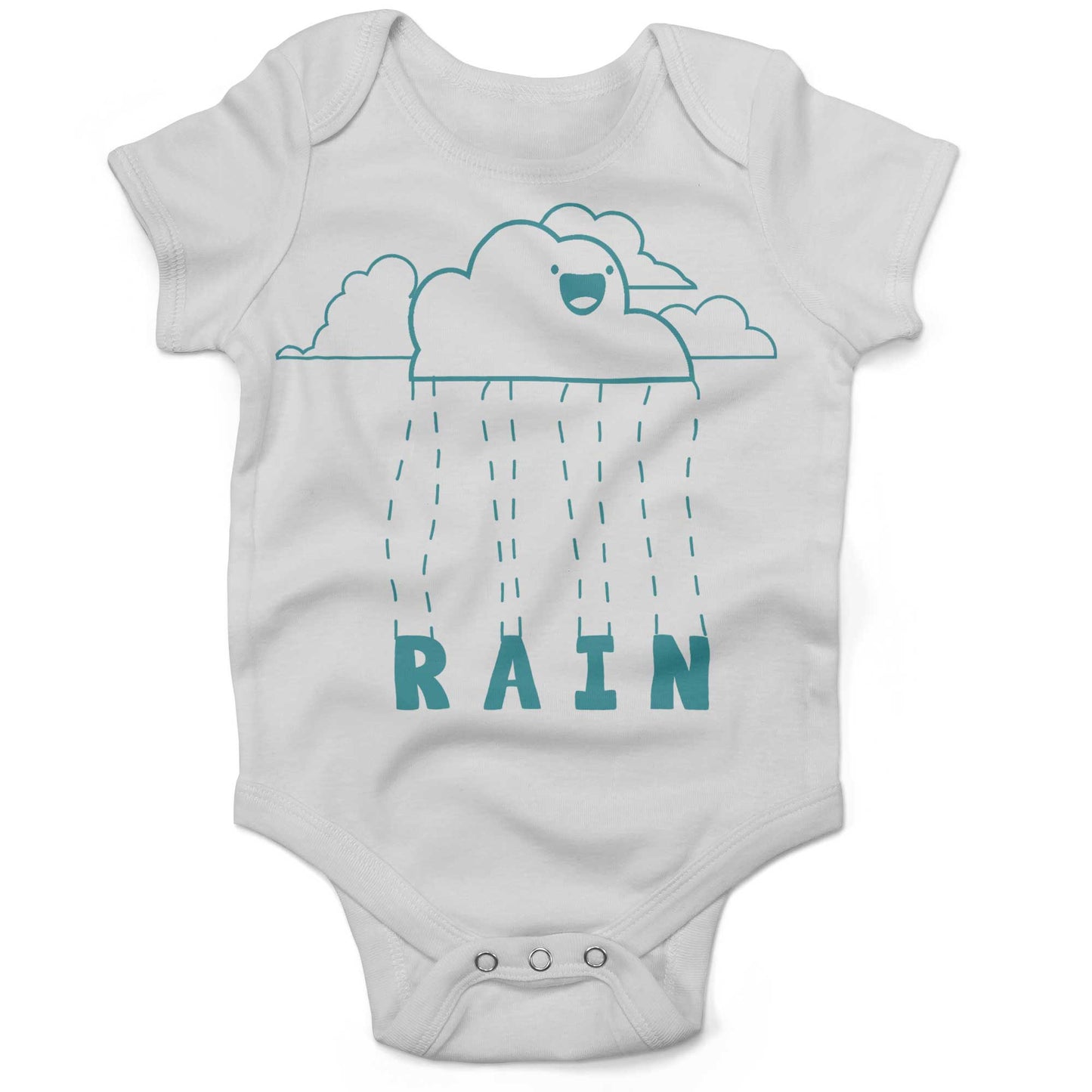 Happy When It Rains Infant Bodysuit or Raglan Baby Tee-White-3-6 months