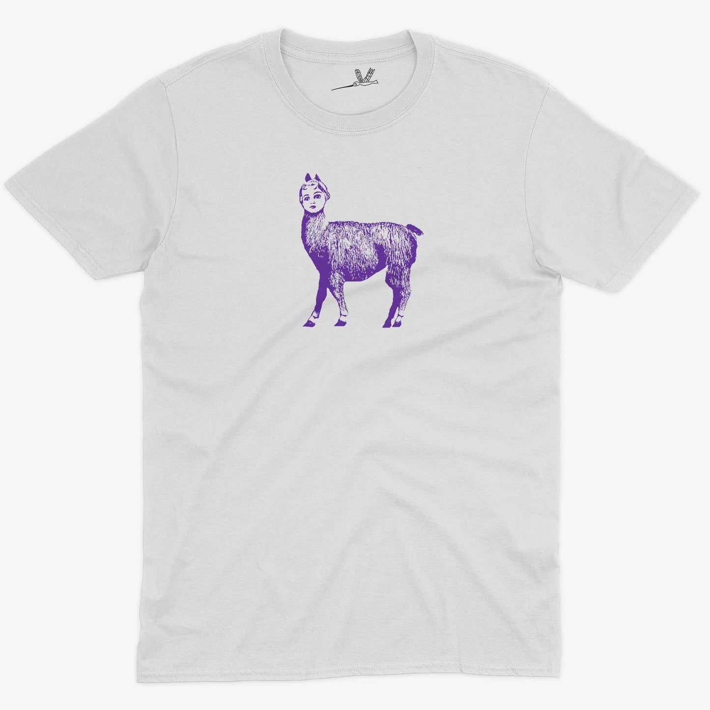 Dolly Llama Unisex Or Women's Cotton T-shirt-White-Unisex