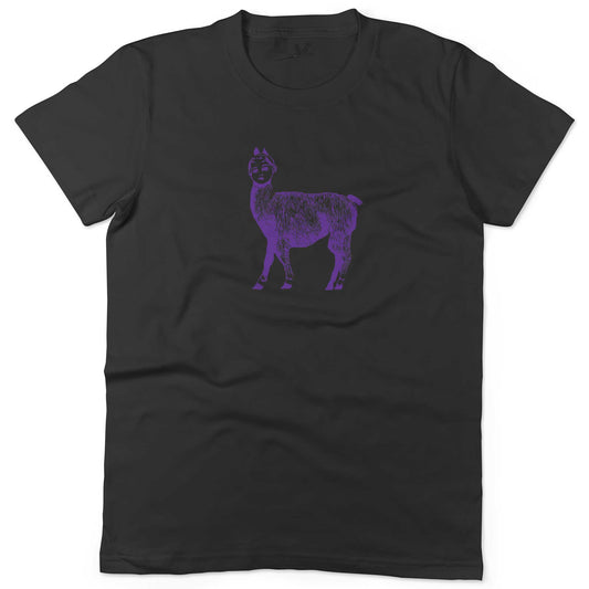 Dolly Llama Unisex Or Women's Cotton T-shirt-Black-Woman