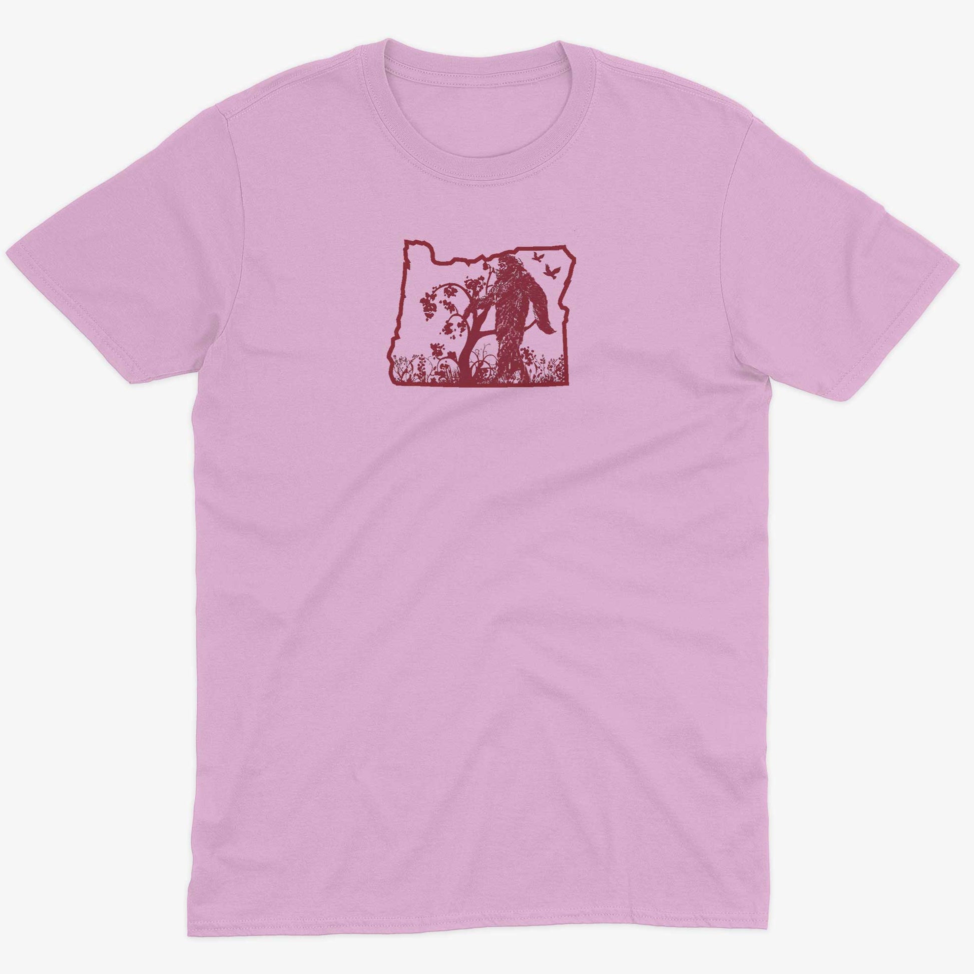 The Oregonian Bigfoot Sasquatch Unisex Or Women's Cotton T-shirt-Pink-Unisex