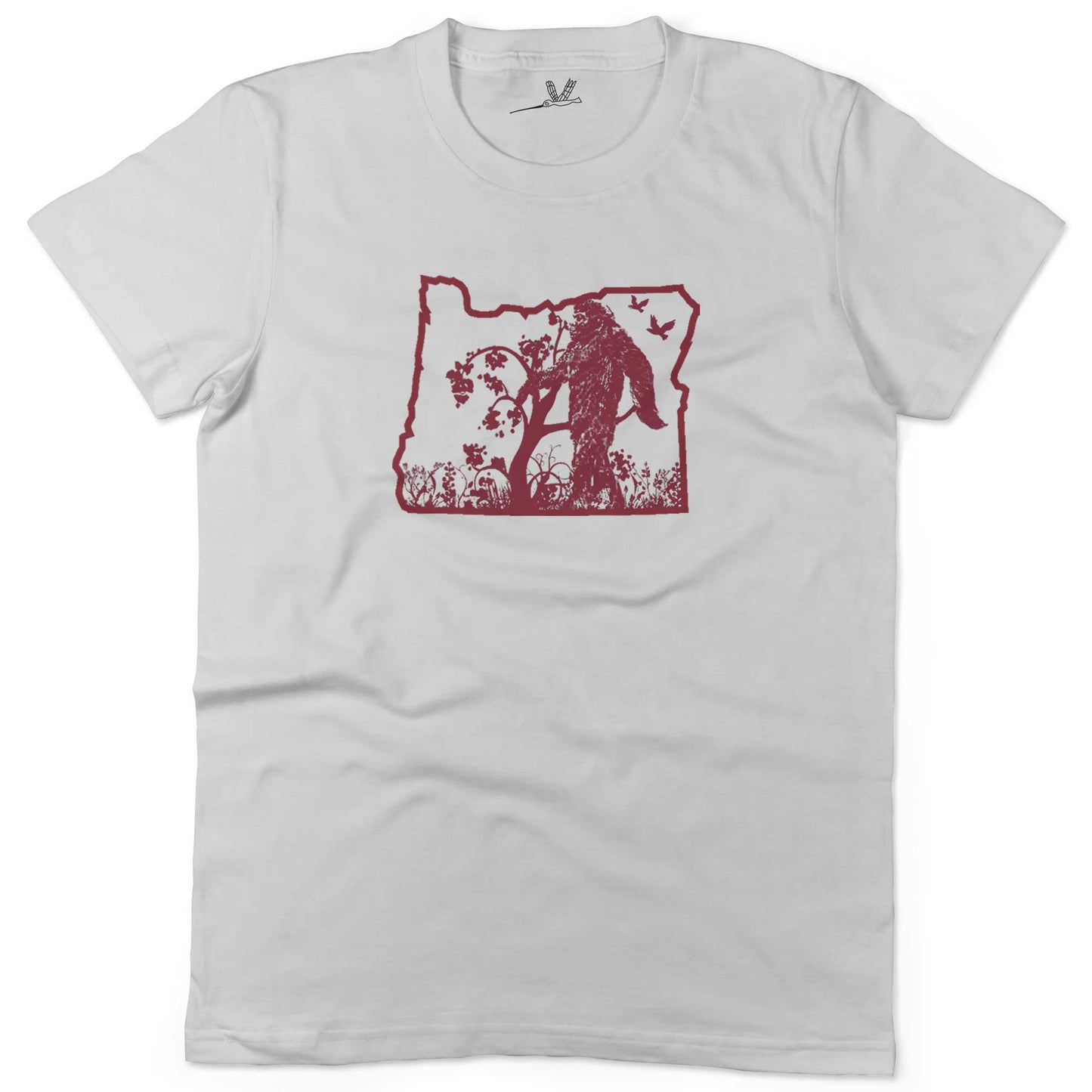 The Oregonian Bigfoot Sasquatch Unisex Or Women's Cotton T-shirt-White-Woman