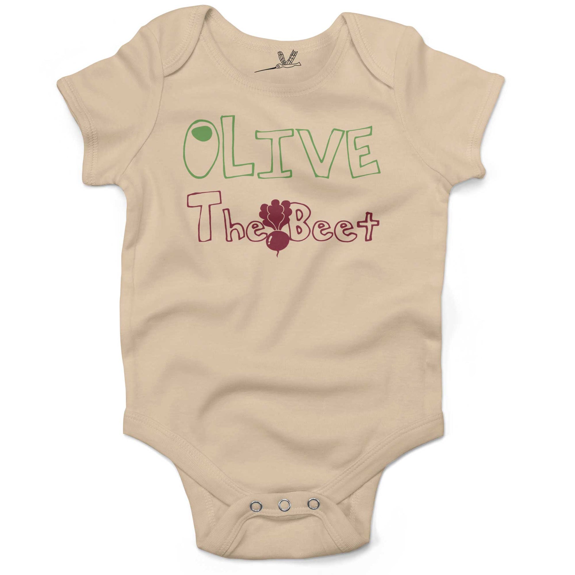 Olive The Beet Infant Bodysuit or Raglan Baby Tee-Organic Natural-3-6 months