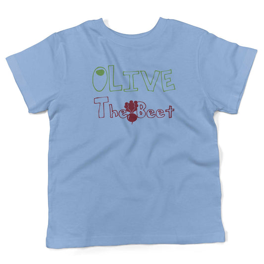 Olive The Beet Toddler Shirt-Organic Baby Blue-2T