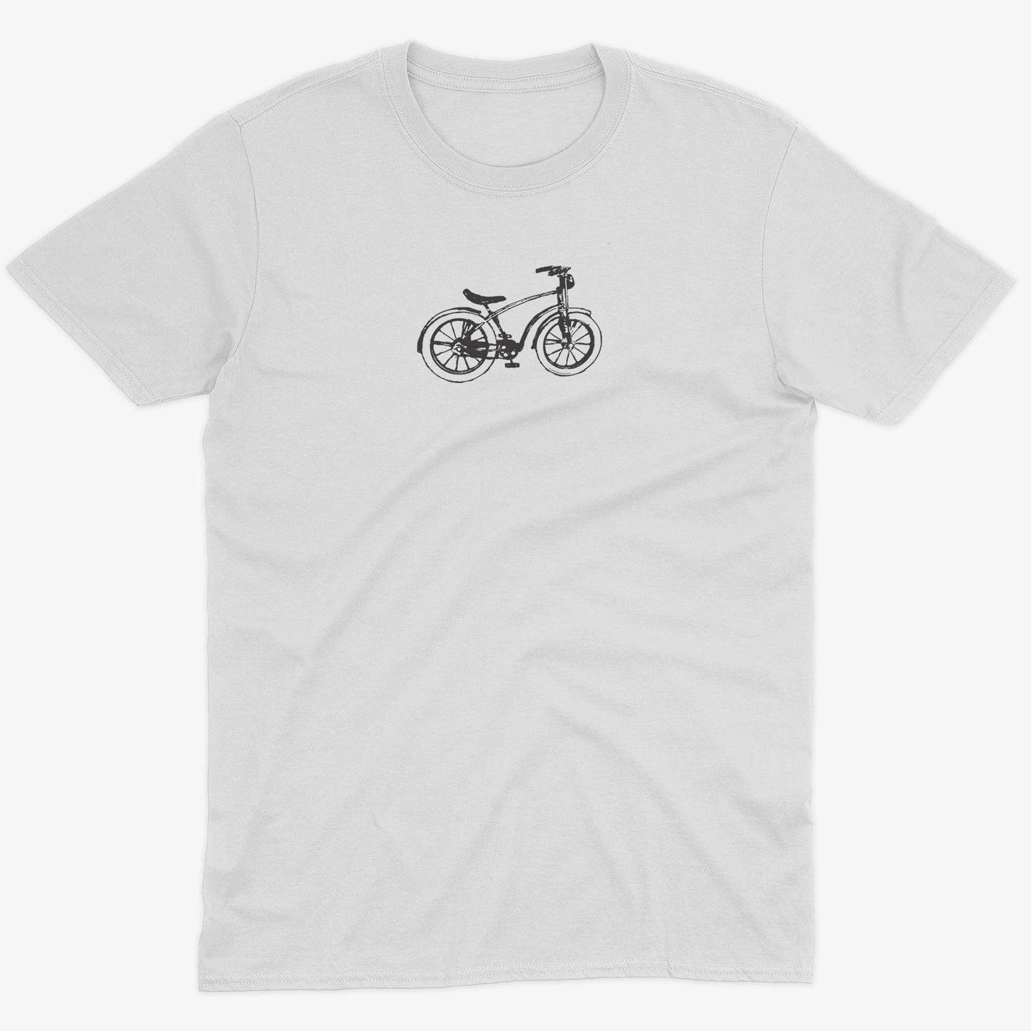 Vintage Bike Unisex Or Women's Cotton T-shirt-White-Unisex