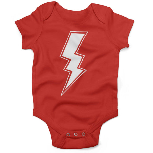 Giant Lightning Bolt Infant Bodysuit or Raglan Baby Tee-Organic Red-3-6 months