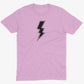 Giant Lightning Bolt Unisex Or Women's Cotton T-shirt-Pink-Unisex