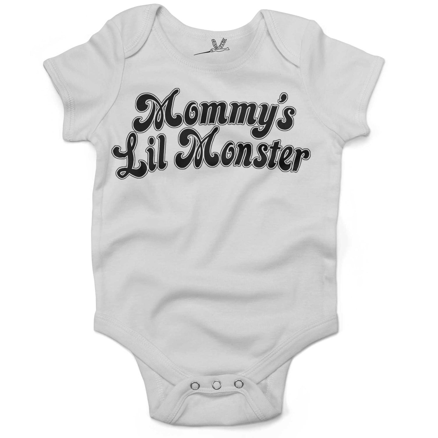 Mommy's Lil Monster Infant Bodysuit or Raglan Baby Tee-White-3-6 months