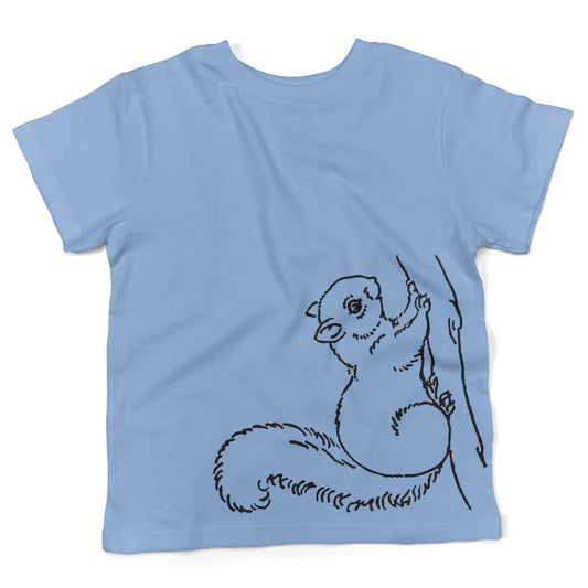 Super Cute Squirrel Toddler Shirt-Organic Baby Blue-2T