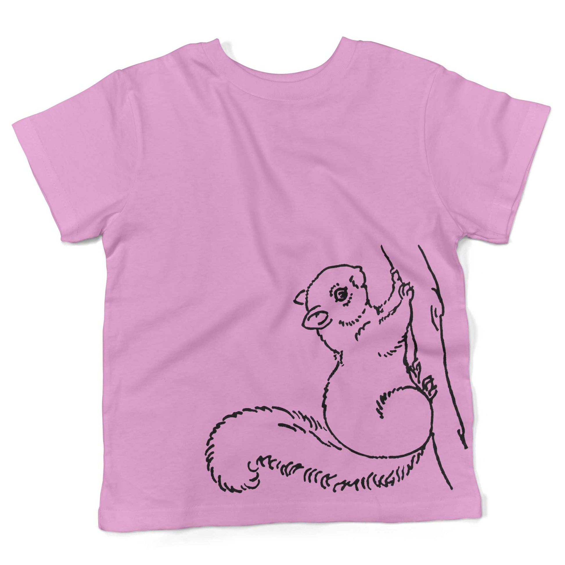 Super Cute Squirrel Toddler Shirt-Organic Pink-2T