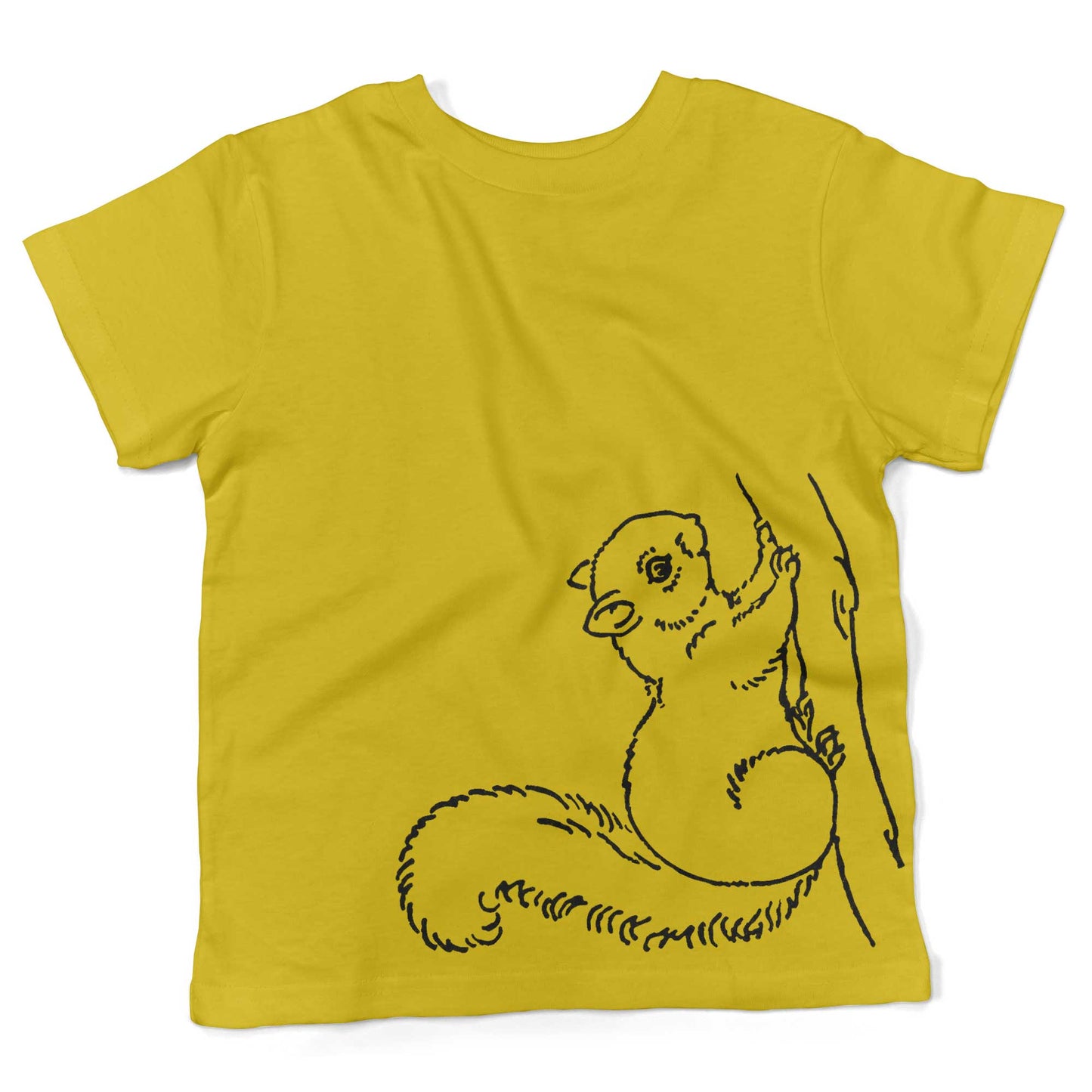 Super Cute Squirrel Toddler Shirt-Sunshine Yellow-2T