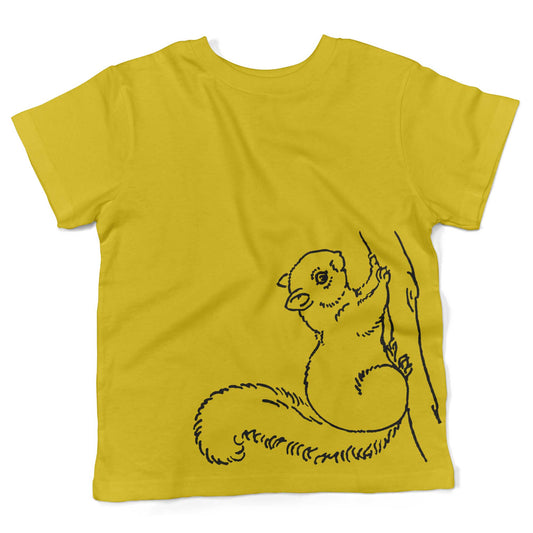 Super Cute Squirrel Toddler Shirt-Sunshine Yellow-2T