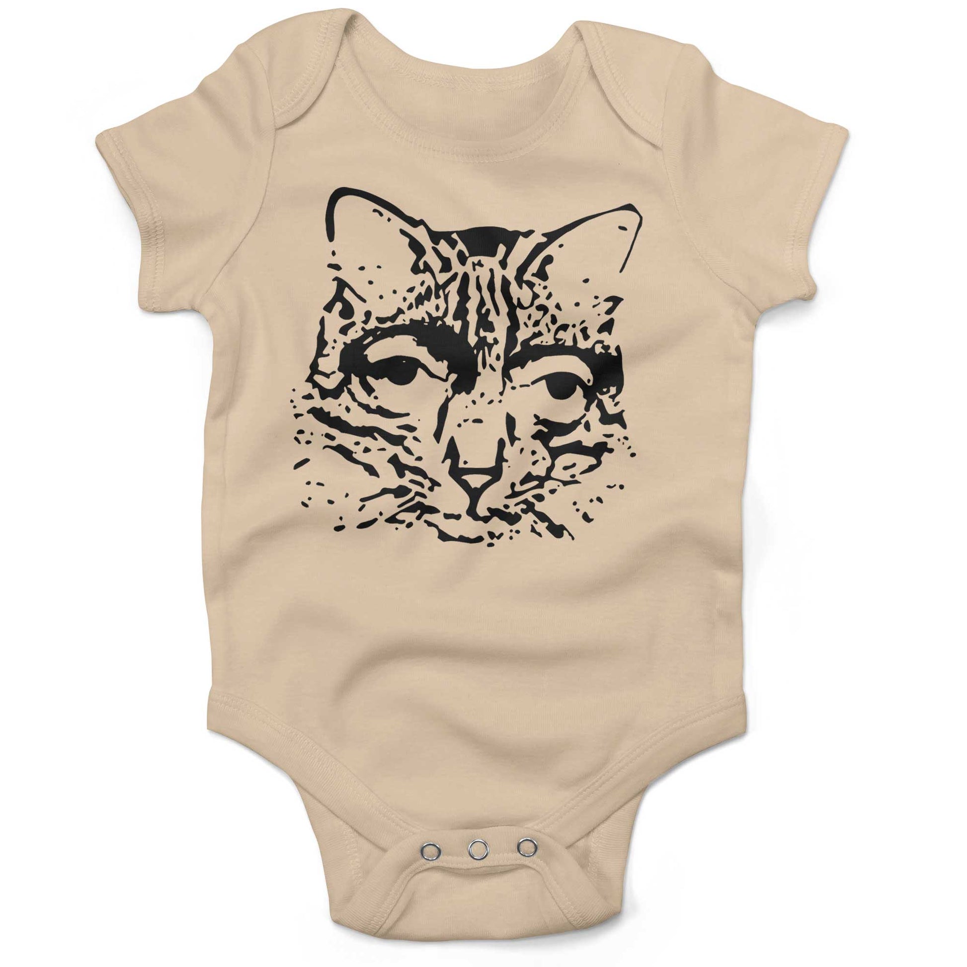 Catscemi Infant Bodysuit or Raglan Baby Tee-Organic Natural-3-6 months
