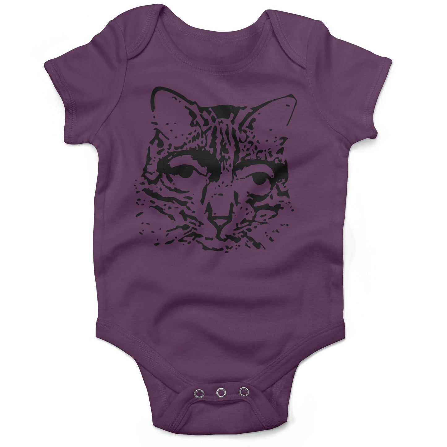 Catscemi Infant Bodysuit or Raglan Baby Tee-Organic Purple-3-6 months