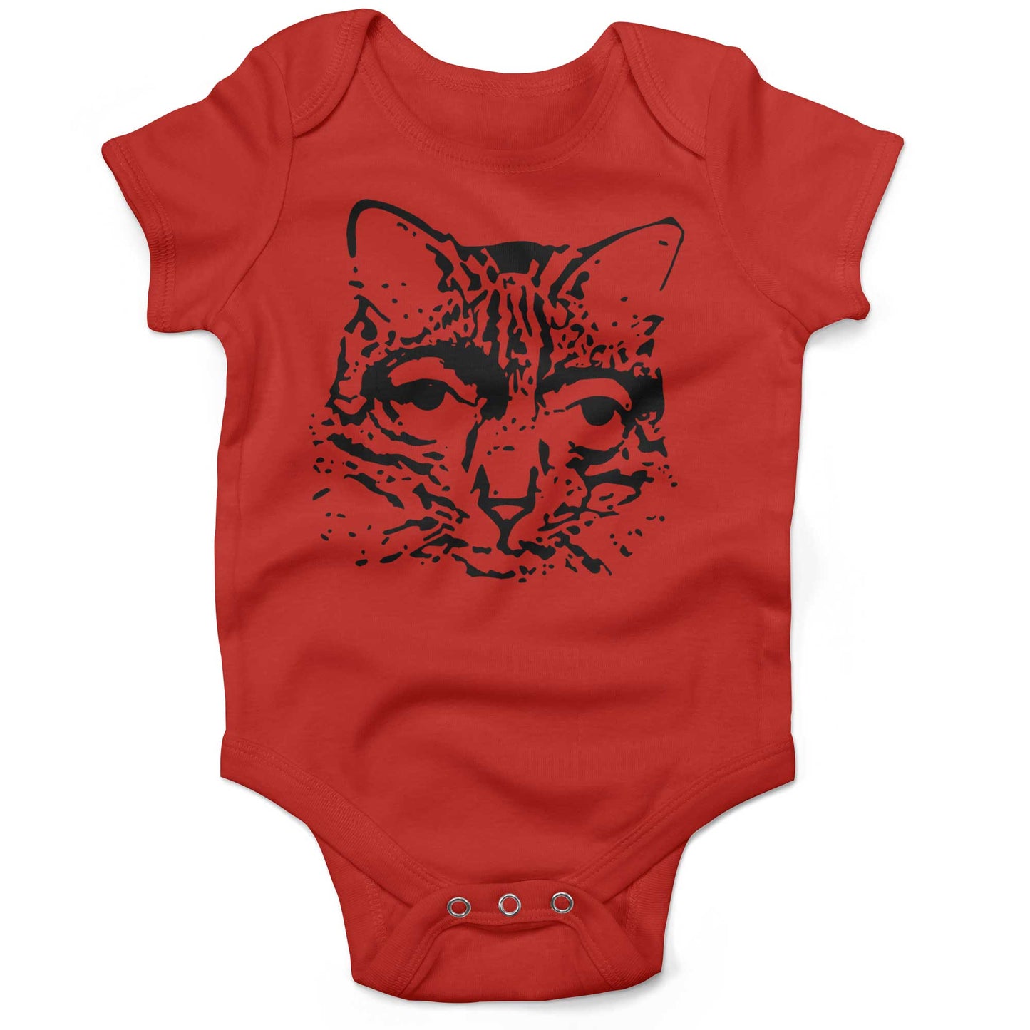Catscemi Infant Bodysuit or Raglan Baby Tee-Organic Red-3-6 months