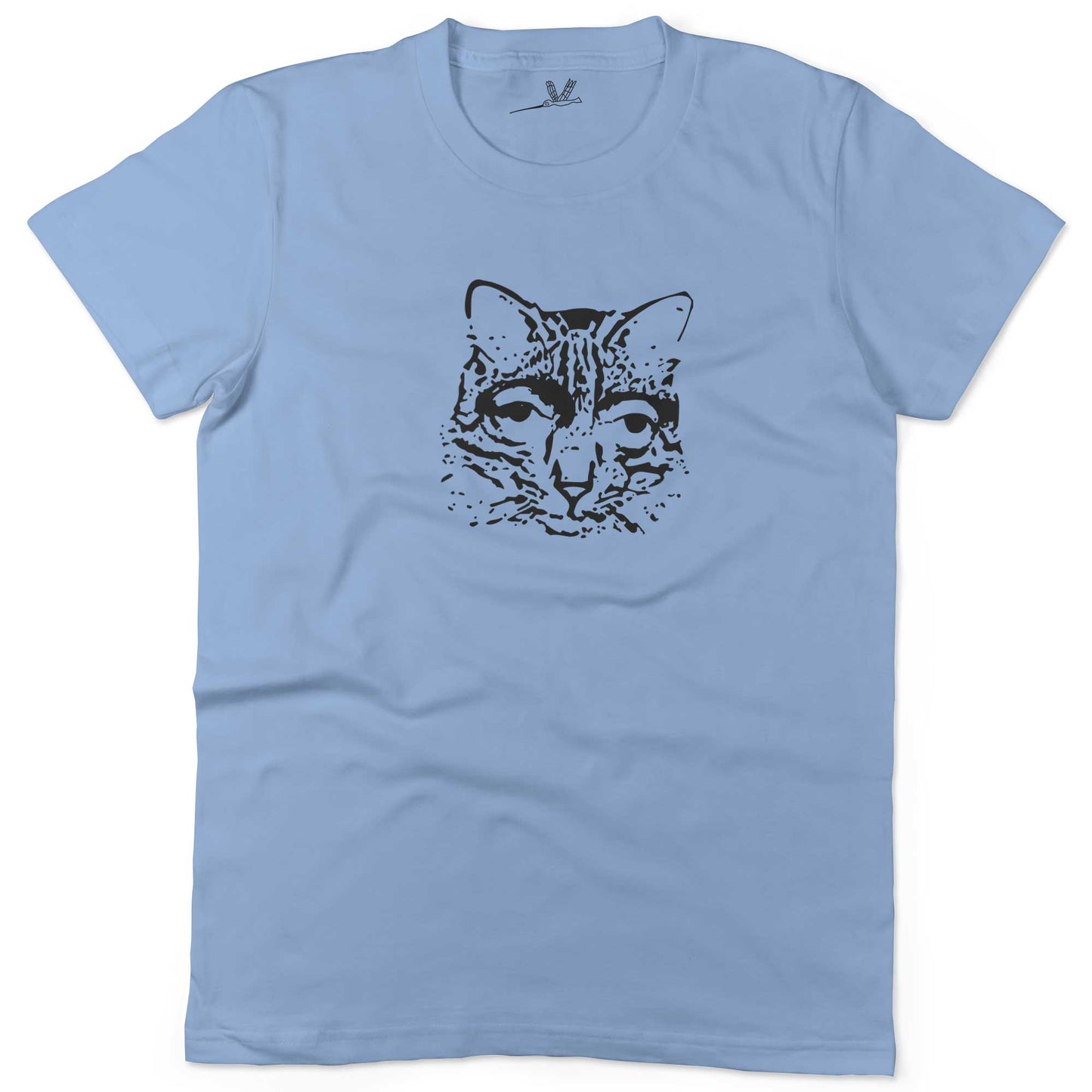 Catscemi Unisex Or Women's Cotton T-shirt-Baby Blue-Women