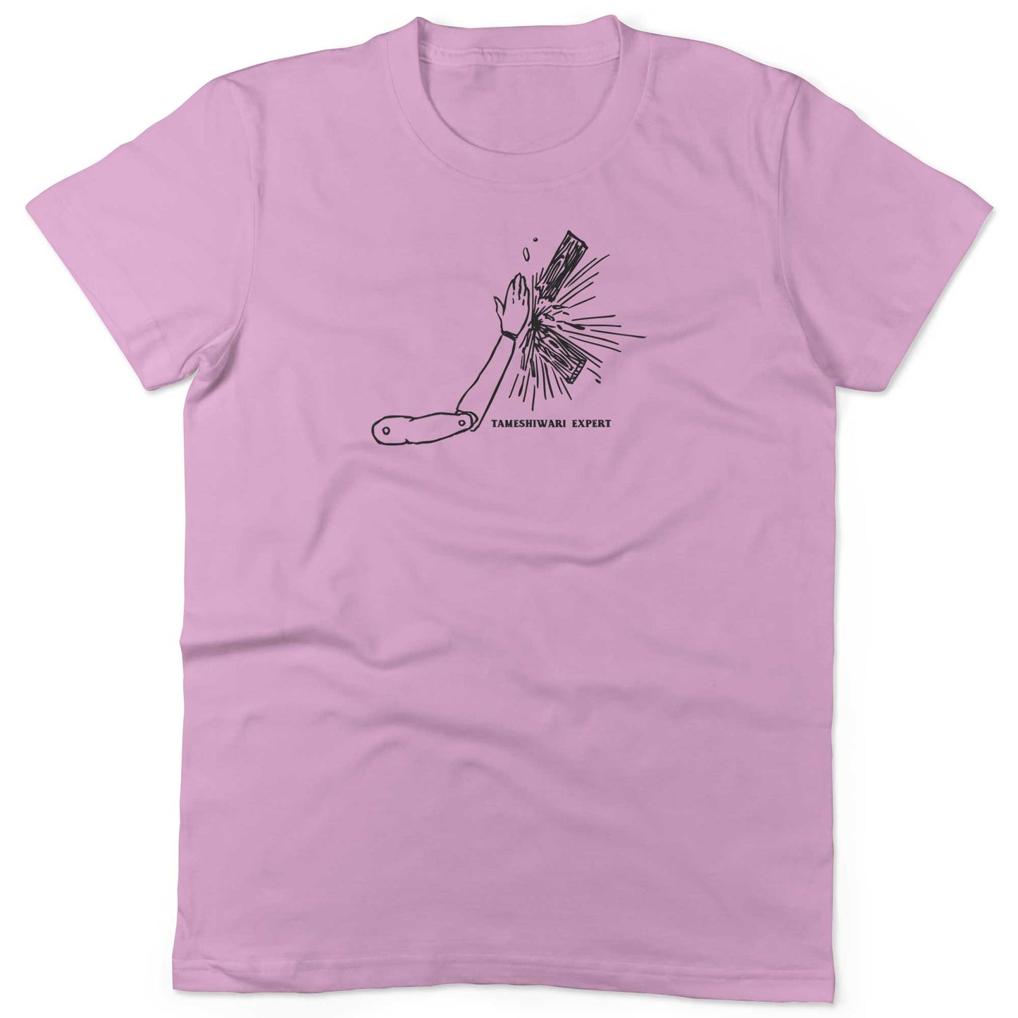 Tameshiwari Expert Unisex Or Women's Cotton T-shirt-Pink-Woman