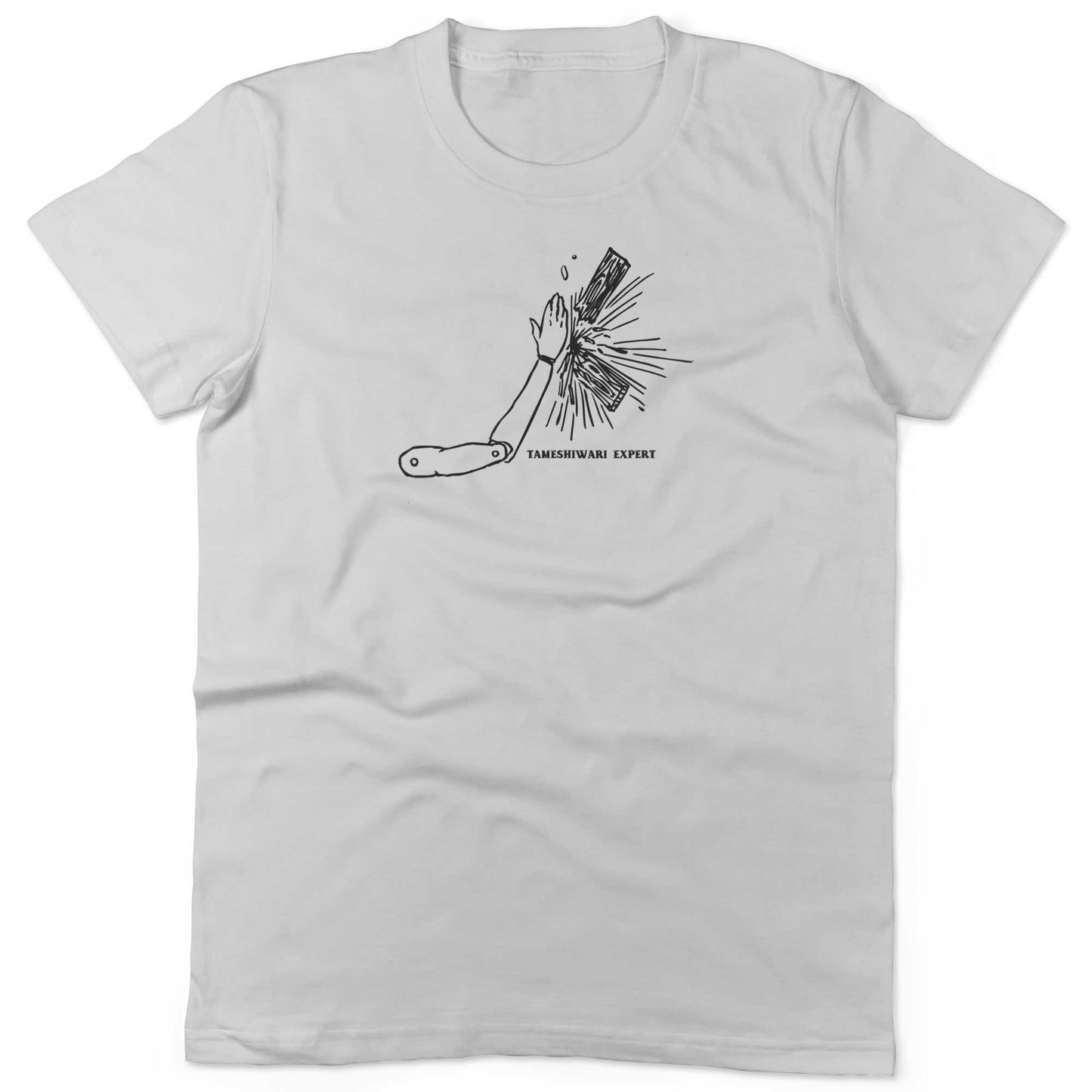 Tameshiwari Expert Unisex Or Women's Cotton T-shirt-White-Woman