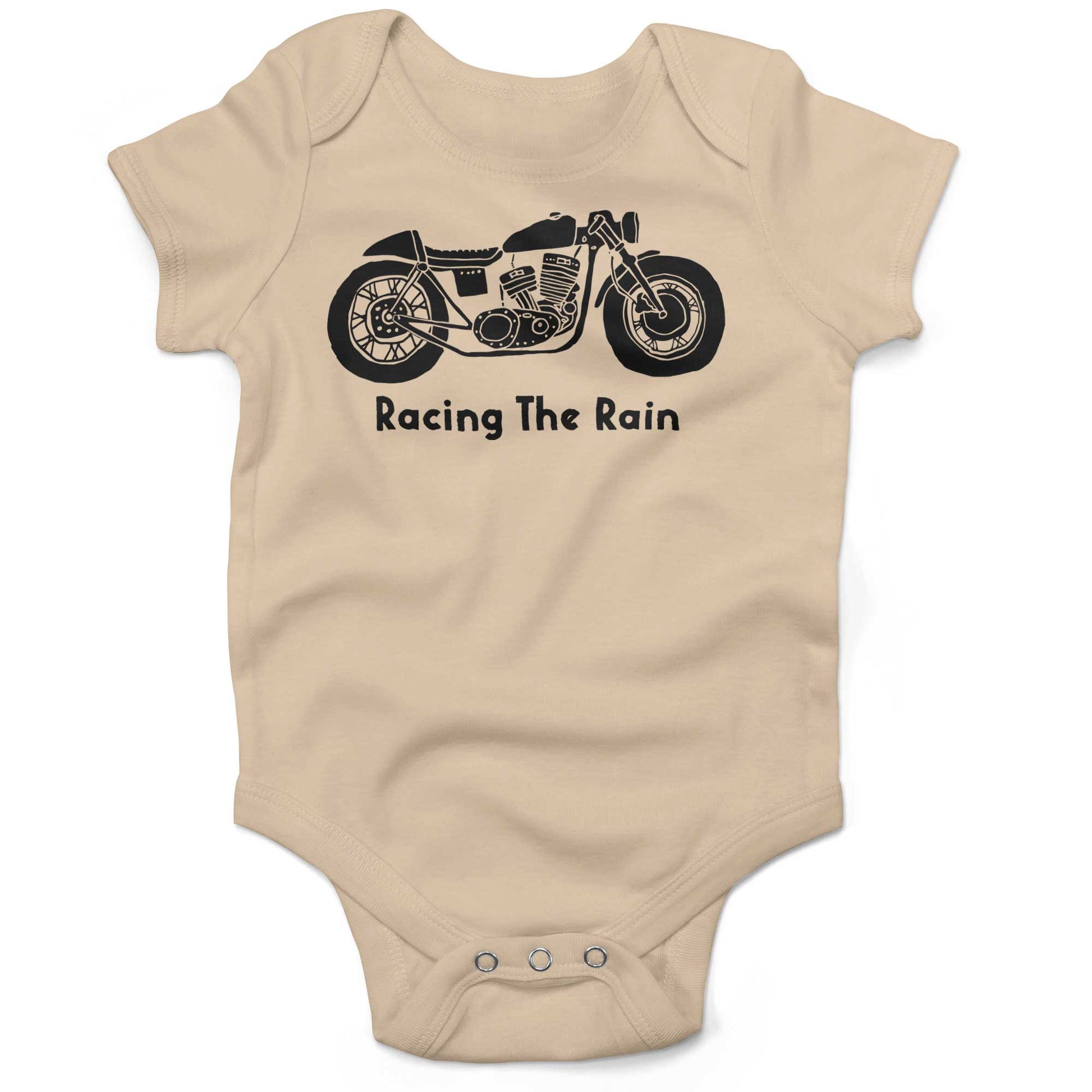 Racing The Rain Infant Bodysuit-Organic Natural-3-6 months